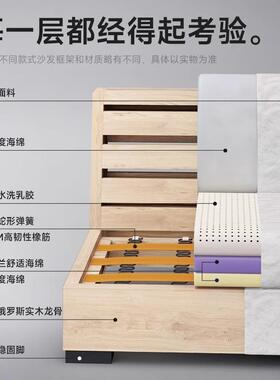 意式极简劳伦斯真皮沙发轻奢现代简约大小户型客厅大黑牛直排沙发
