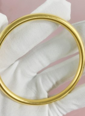 金包银手镯定制定做手镯实心素圈手镯女生礼物金包银手镯来图定制