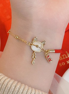 2024本命年生肖龙红绳手链女喜庆时尚编织红手绳闺蜜情侣手饰饰品