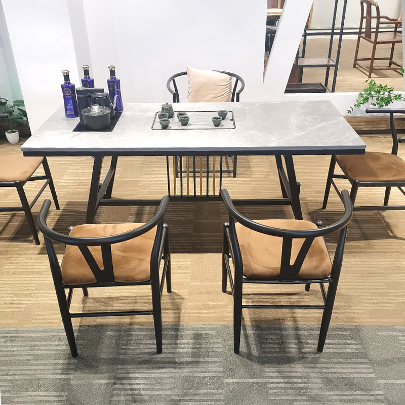 现代岩板茶台家用禅意办公一体泡茶书桌轻奢办公室功夫茶桌椅组合,淘宝优惠券,粉丝福利购,淘宝优惠卷