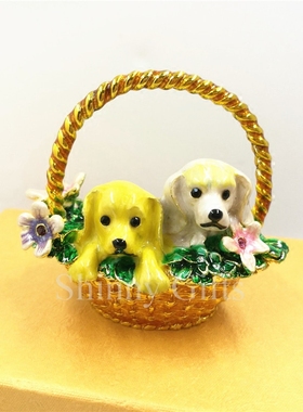 全国 珐琅工艺花篮首饰盒珠宝收纳盒创意小精品摆件