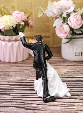 西式婚礼蛋糕装饰树脂新郎新娘人偶工艺礼品 新款探戈舞