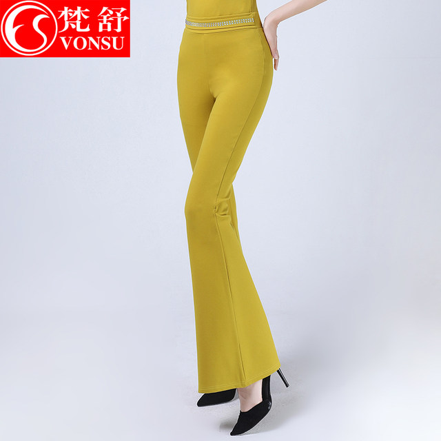 Fanshu Slim Flare Pants Catwalk Training Wear for Women