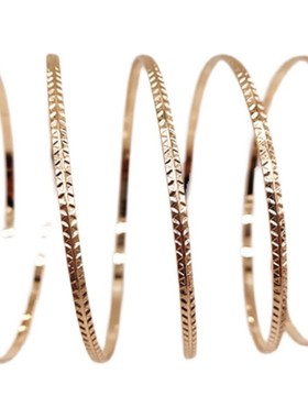 臂环多圈缠臂金钏大臂手镯复古夸张造型可调绕圈舞蹈个性配饰品女