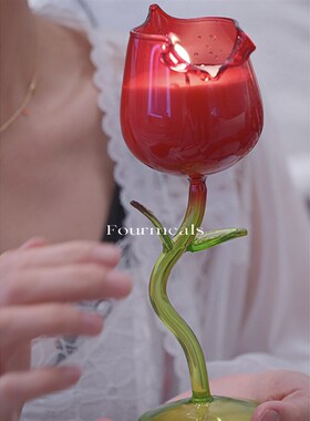 《玫瑰猎手》微醺高级浪漫香薰蜡烛卧室送生日结婚女生礼物酒杯