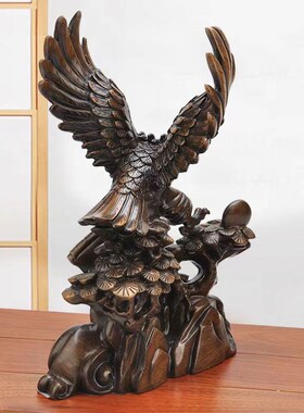 树脂大展宏图雄鹰大鹏展翅家居摆件装饰品乔迁开业商务送礼