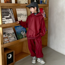 Boy Necropolis Suit Sports Spring Autumn 2024 Spring New CUHK Childrens Clothing Children Spring Clothing Two Sets Tide Boy