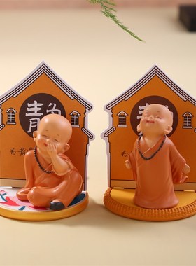 一休慧能小和尚摆件笑佛禅意少林景区寺庙文创沙弥勒佛像罗汉装饰