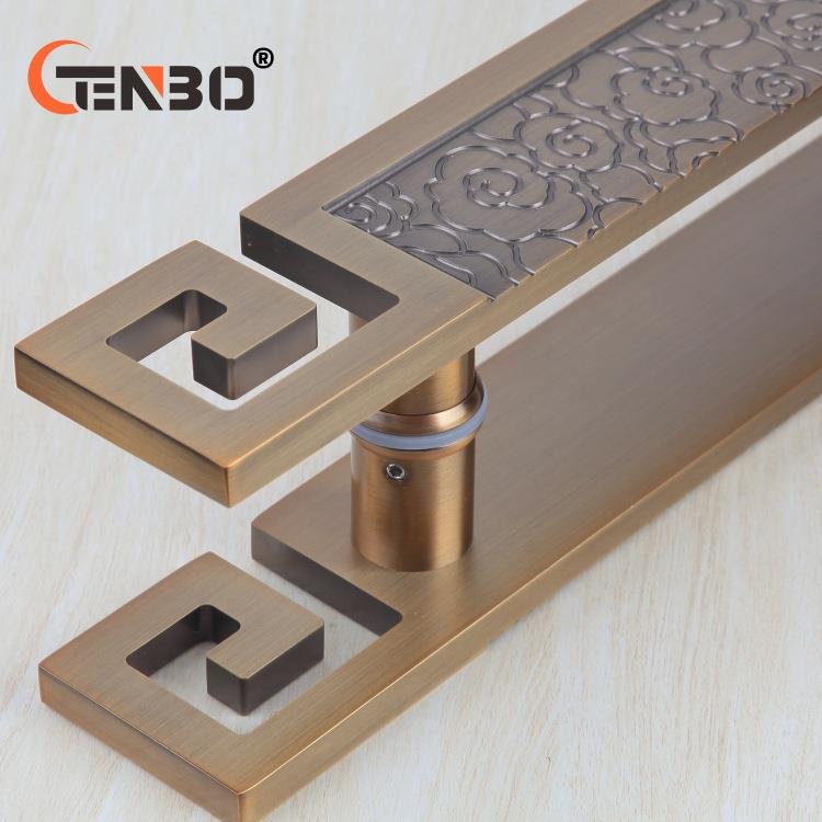 中式仿古雕刻大门拉手铝合金门拉手豪华KTV门把手雕刻祥云门拉手 - 图0