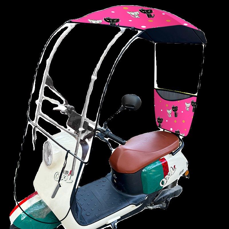 电动车雨棚篷摩托车防雨挡风罩遮阳可拆可收纳新款车雨伞,淘宝优惠券,粉丝福利购,淘宝优惠卷