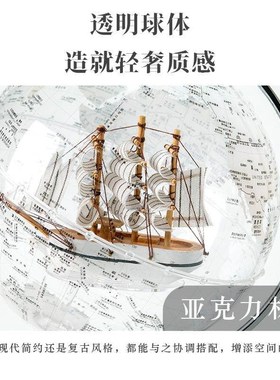透明发光地球仪家居卧室书房桌面摆件高级小众情人节乔迁生日礼物