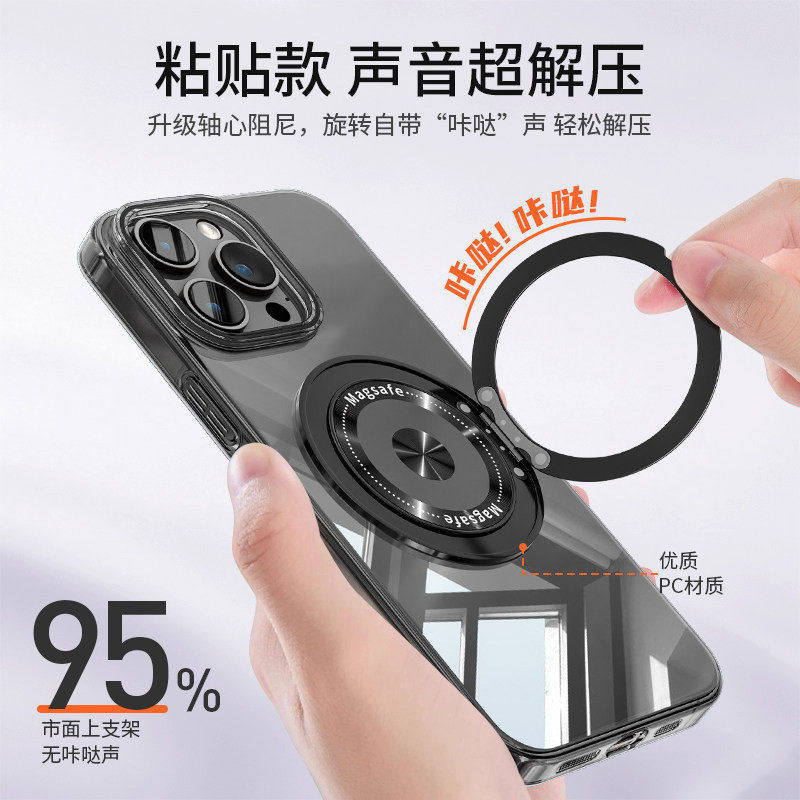 Coil ring buckle magnetic holder rotates 360 degrees