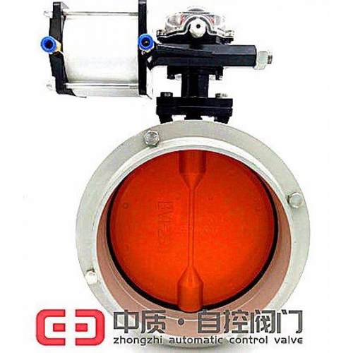 双单法兰气动粉尘蝶阀气动防爆通风蝶阀粉尘管道粉体水泥搅拌专用 - 图1