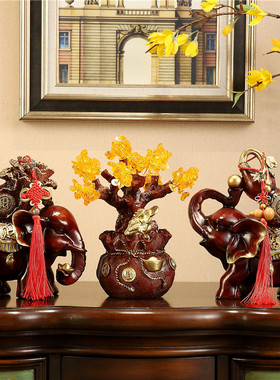 招财办公摆件客厅玄关电视装饰品送搬家乔迁新居礼物实用