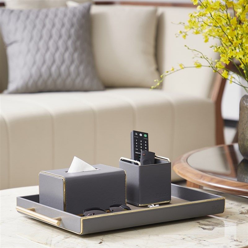 家用金属皮革质创意轻奢风桌面化笔筒收纳盒,淘宝优惠券,粉丝福利购,淘宝优惠卷