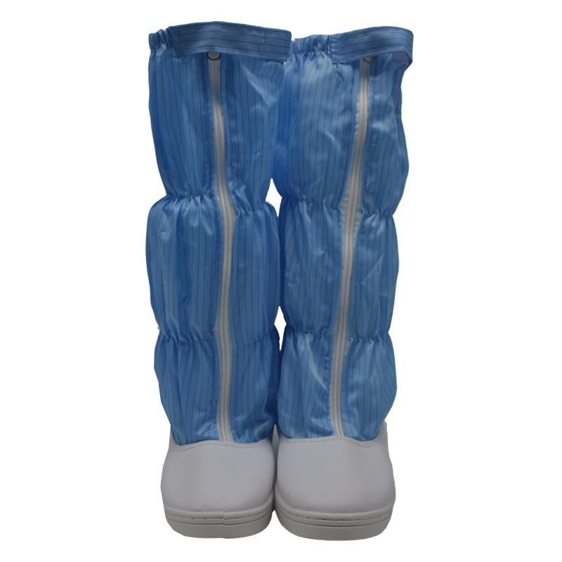 无尘鞋防静电鞋高筒靴白色蓝色无尘靴男女长筒靴车间防护工作鞋 - 图2