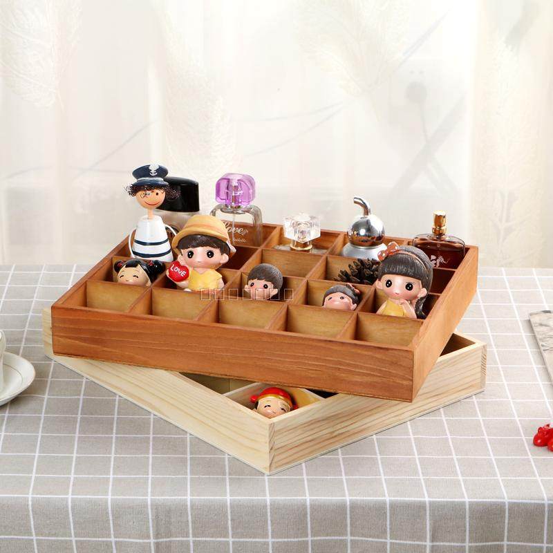 桌面小格子收纳木盒子简约实木复古多格大号品首饰,淘宝优惠券,粉丝福利购,淘宝优惠卷