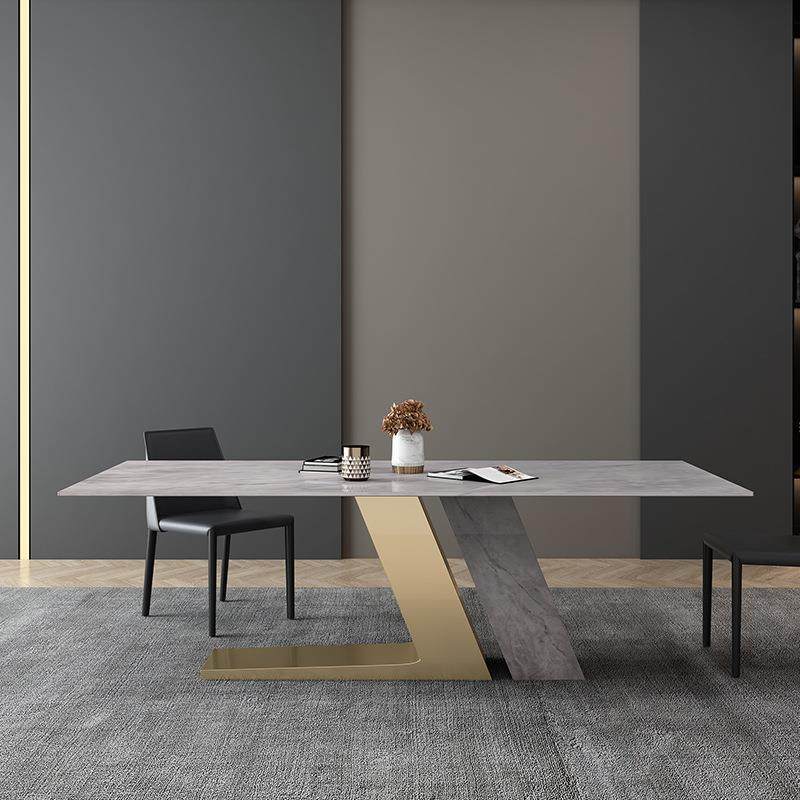 现代轻奢岩板餐桌长方形餐厅北欧简约岩板餐桌椅组合个性家用桌,淘宝优惠券,粉丝福利购,淘宝优惠卷