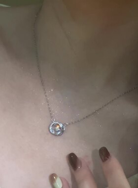 s925纯银项链女双C跳动的心时尚ins高级感设计灵动锁骨链小众百搭