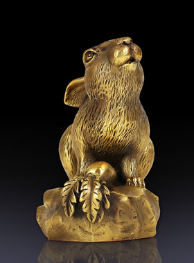 纯舟 兔子摆件 十二生肖兔摆设 家居装饰品兔摆件