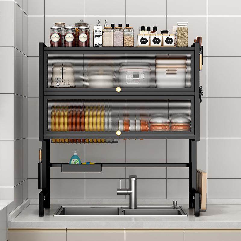 【折扣价】收纳置物架台面白色防尘储物碗柜水餐具沥水架洗碗厨房,淘宝优惠券,粉丝福利购,淘宝优惠卷