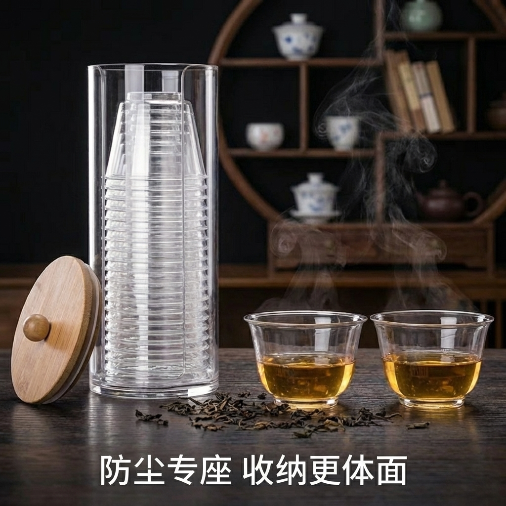 High-end disposable Kung Fu tea cup thickened and resistant to high temperature