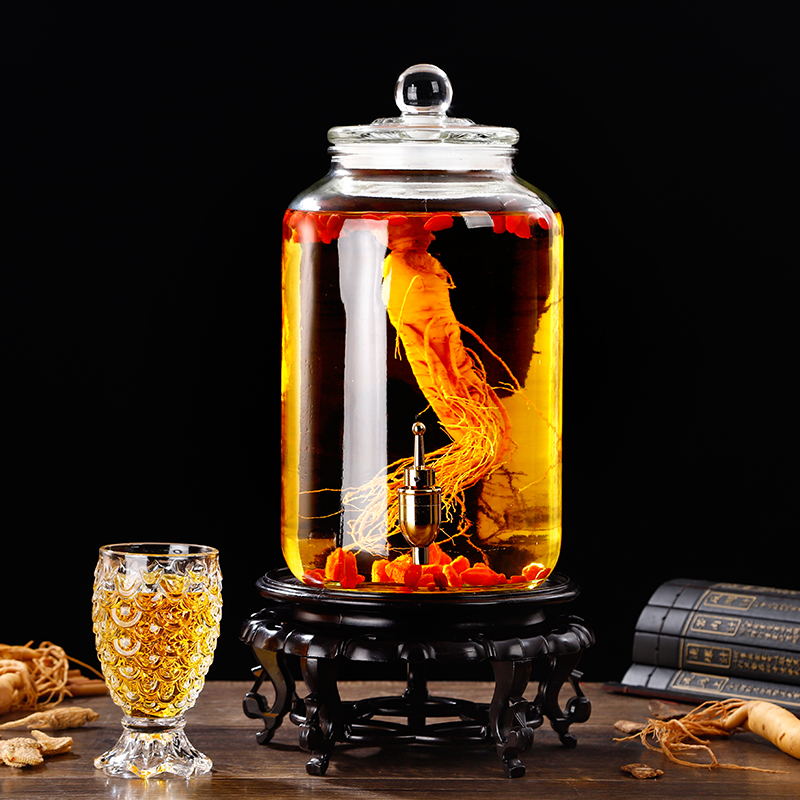 Wine glass bottle with household enzyme sealed wine bottle, pickle wine jar, wine jar