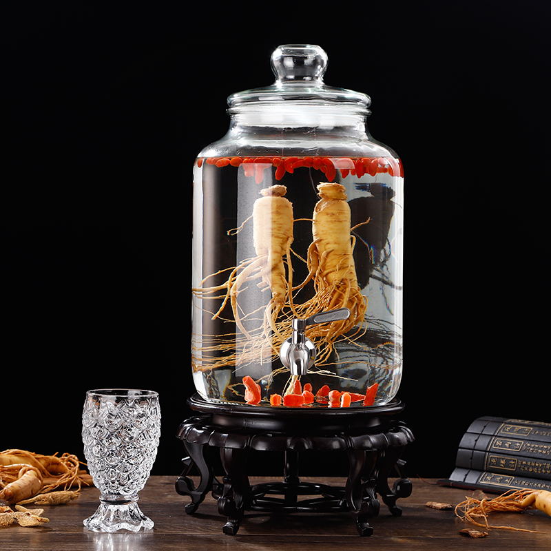 Wine glass bottle with household enzyme sealed wine bottle, pickle wine jar, wine jar