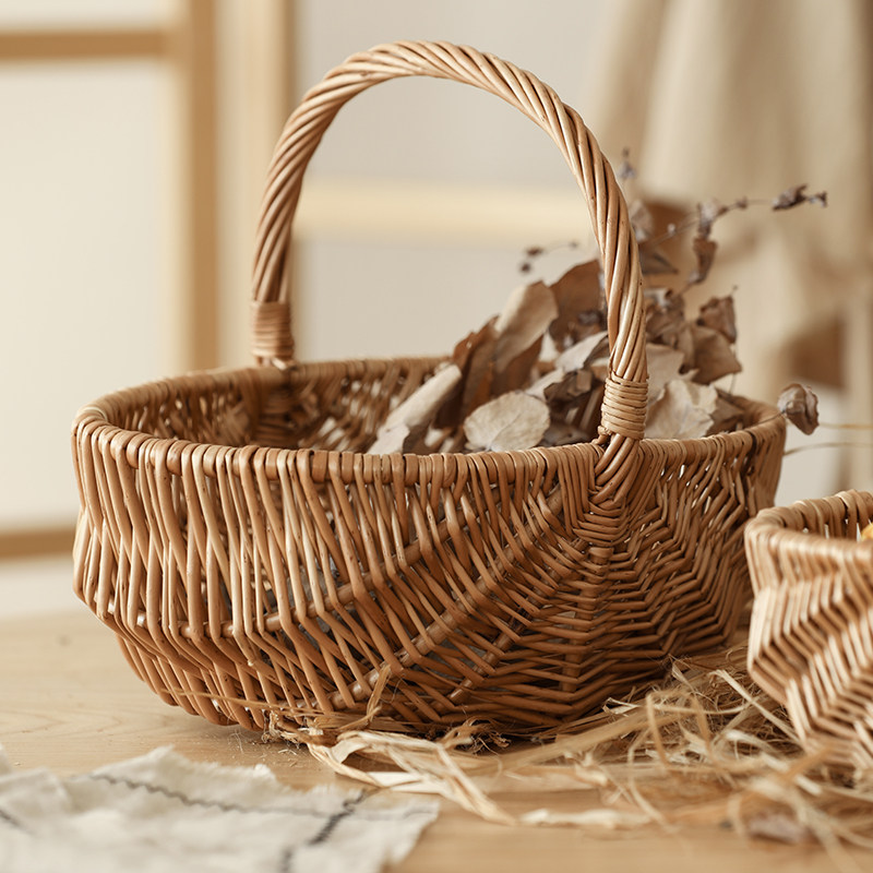 编织野餐篮子ns柳编野餐用品筐户外日式手工柳编水果手提篮,淘宝优惠券,粉丝福利购,淘宝优惠卷