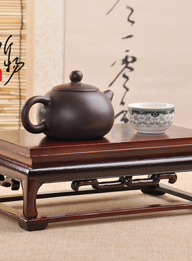 红木底红酸枝盆景大座架摆件茶壶茶具微型花内盆栽室器木托架