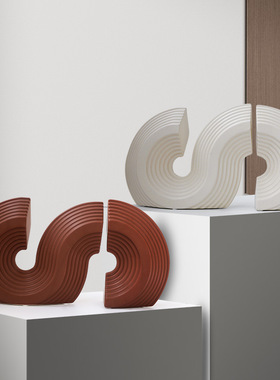 现简约S型陶瓷装饰摆饰客厅博古架卧室电视柜书房软装摆设