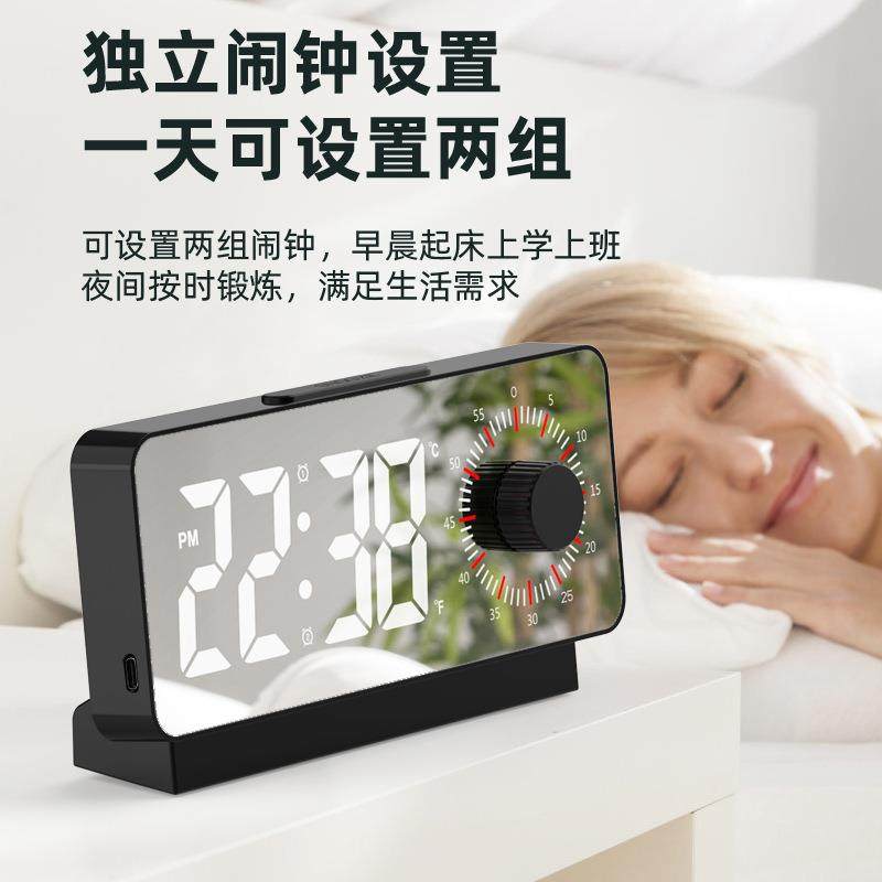 新款静音LED双屏幕显示温度器闹钟时分秒计时钟正倒计时间管理钟,淘宝优惠券,粉丝福利购,淘宝优惠卷