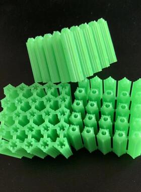 绿色连体膨胀绿直通塑料膨胀管膨胀胶膨胀壁虎胶塞胶粒M6/8盒装