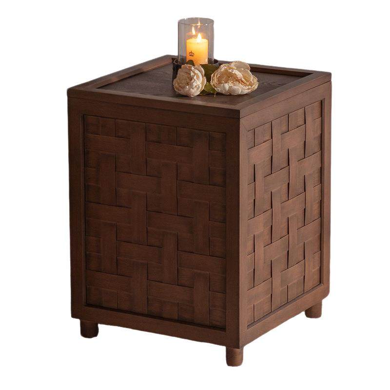 美式复古实木沙发边几民宿小户型家用收纳储物柜卧室床头柜边柜,淘宝优惠券,粉丝福利购,淘宝优惠卷