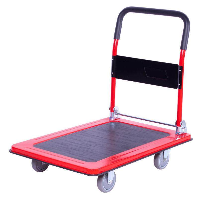 钢板四轮搬运手拖车工具车家用小推车拉货手推车万向轮静音折叠,淘宝优惠券,粉丝福利购,淘宝优惠卷