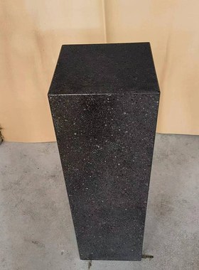 哑光天然黑洞酒大店石摆件底座石理别墅装饰立柱子摆件底座雕塑台