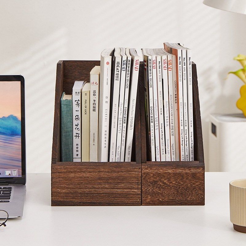 烧桐木家用收纳储物架实木桌面文件资料架学生宿舍桌上书架,淘宝优惠券,粉丝福利购,淘宝优惠卷