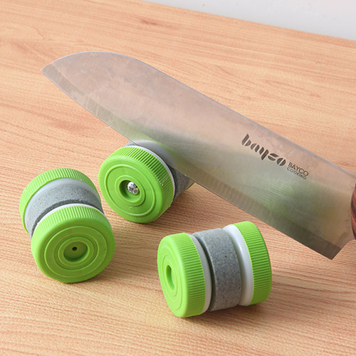 圆形厨房家用快速磨刀石创意磨剪子器菜刀工具 磨刀器 - 图0