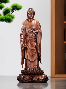 紫铜西方三圣摆件观音菩萨供奉