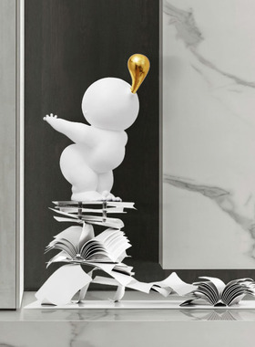 抽象吹泡泡人物雕塑酒店大堂装置艺术品客厅橱窗装饰落地摆件