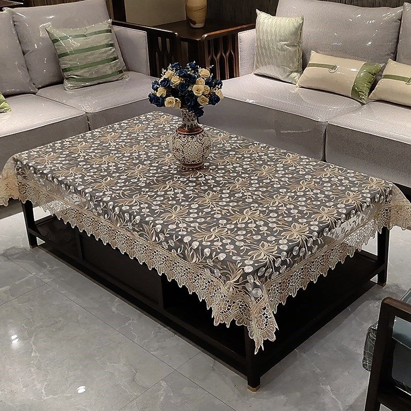 茶几桌布布艺长方形简约客厅家用蕾丝茶几餐桌布盖巾台布,淘宝优惠券,粉丝福利购,淘宝优惠卷