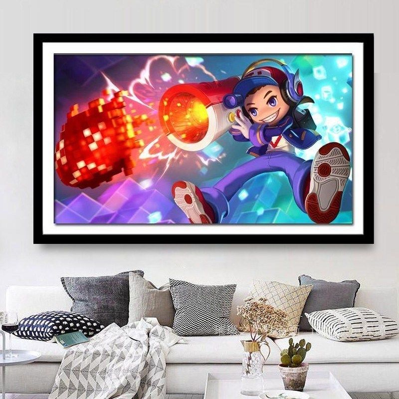 钻石画满钻鲁班电玩小子点贴钻卧室儿童房,淘宝优惠券,粉丝福利购,淘宝优惠卷