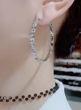 高级感民族风耳圈港风轻奢气质耳环女夸张重工百搭耳饰时尚新款潮