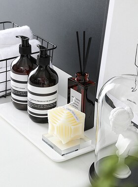 浴室柜毛巾托盘组合牙刷阳台洗衣液瓶装饰品样板间卫生间摆件轻奢