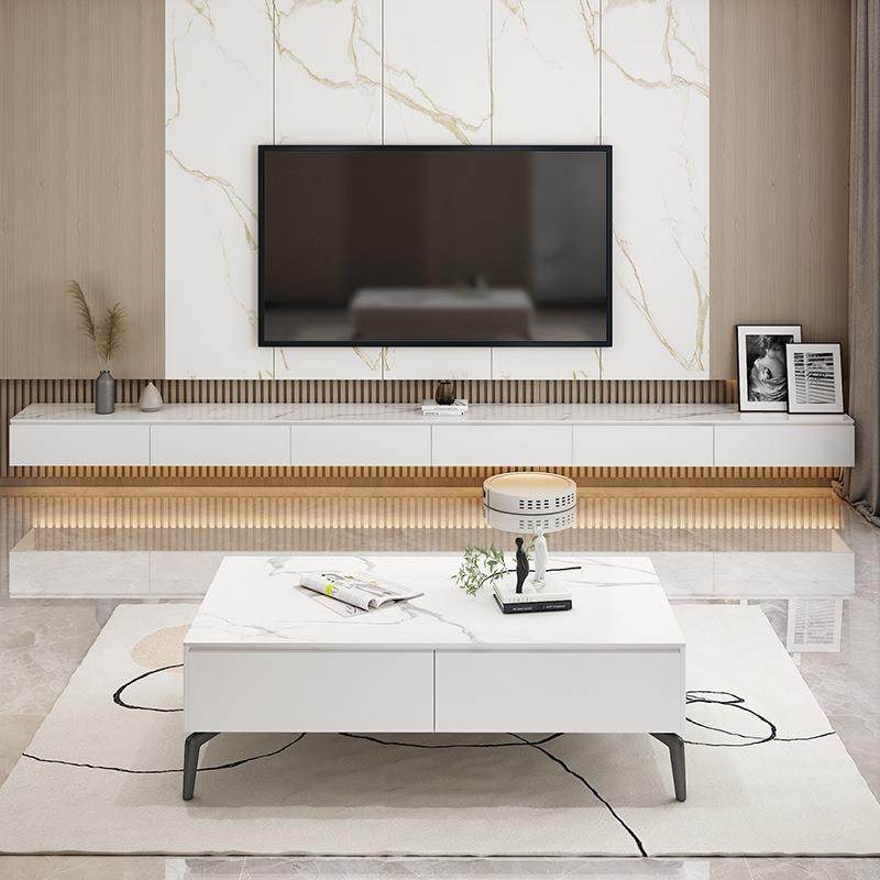 岩板悬空电视柜茶几组合简约现代客厅家用小户型轻奢墙壁挂式机柜,淘宝优惠券,粉丝福利购,淘宝优惠卷