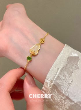 福禄双全!貔貅葫芦玉髓编绳手链女上岸手饰国潮轻奢高级叠戴手绳