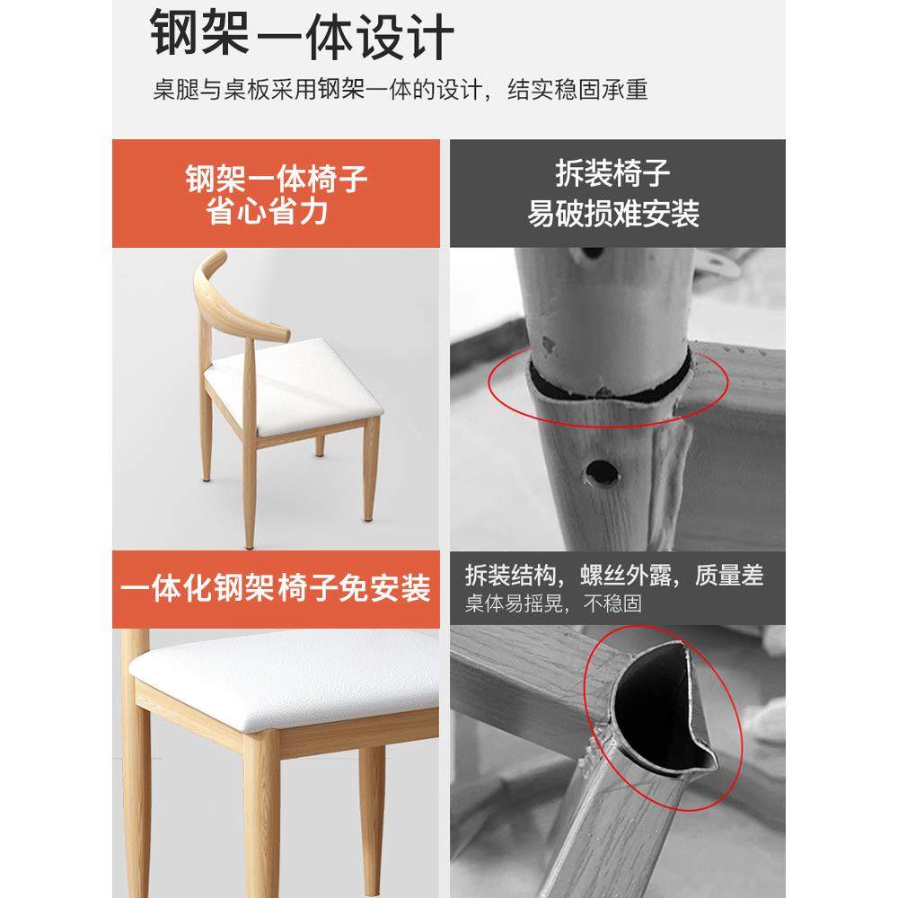 北欧餐桌家用小户型简约饭桌轻奢餐桌椅组合仿实木吃饭桌子长方形,淘宝优惠券,粉丝福利购,淘宝优惠卷