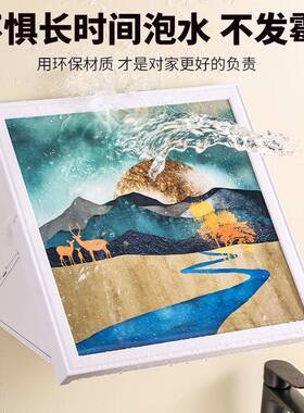 浴室壁画折叠收纳柜洗澡放衣服神器墙上免打孔安装防水防潮置物架