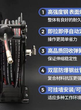 自动收缩伸缩卷管器高压油鼓气鼓水鼓汽车洗地铁盘绕管器精品工厂