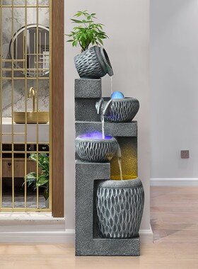 落地招财风水轮客厅简约现代装饰礼品办公室流水喷泉循环水景摆件